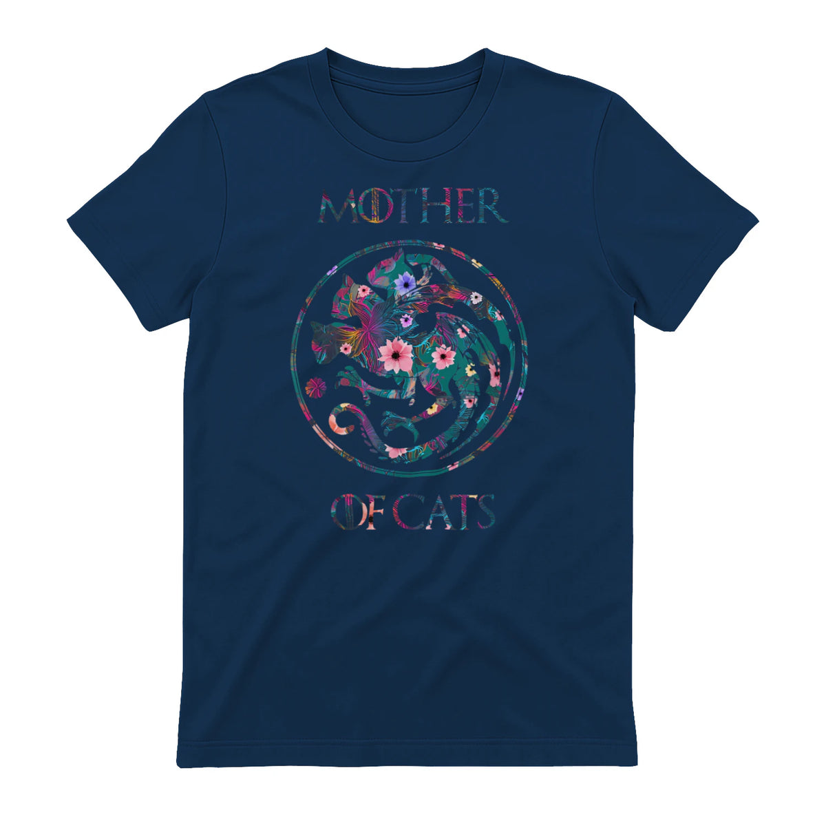 Mother of Cats Shirt T-Shirt in Navy - back view