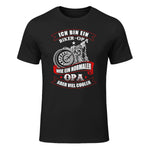 Biker-Opa wie normaler Opa Aber viel Cooler - Motorrad Shirt in Black - front view