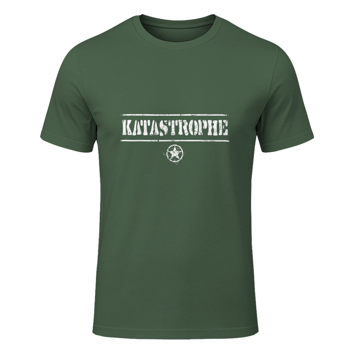 Katastrophe Alter, lustiger Spruch, USA Militär,Army in Military Green - front view