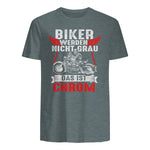 Biker Werden Nicht Grau Das Ist Chrom Motorradfahrer Biker in Dark Heather - back view