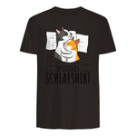Offizielles Schlafshirt Katze Kater Katzen in Dark Chocolate - back view