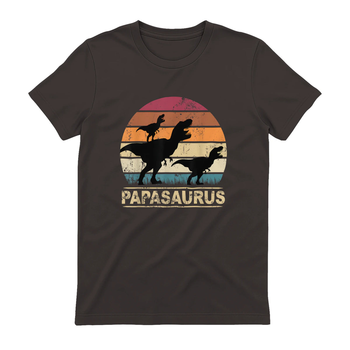 Papasaurus Dinosaurier Papa Tyrannosaurus Dino Doppelpack in Dark Chocolate - back view