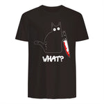 Chat Noir meurtrier drôle avec Couteau - Chat Noir Quoi in Dark Chocolate - back view