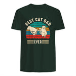 Best Cat Dad Ever - Meilleur chat papa jamais chat in Forest Green - back view