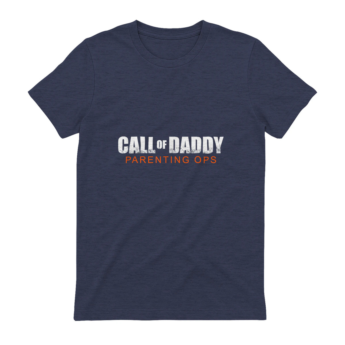 Gamer Dad Call of Daddy Call of Dad Parenting Ops in Heather Navy - back view