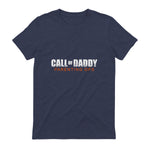 Gamer Dad Call of Daddy Call of Dad Parenting Ops in Heather Navy - back view