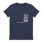 Funny Dad Husband Father's Day T-Shirt in Heather Navy - back view
