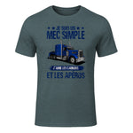 Camion et Routier, mec Simple, Chauffeur Poids Lourds in Dark Heather - front view