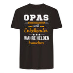 Opas Weil Enkelkinder Wahre Helden Brauchen Großvater Spruch in Dark Chocolate - back view