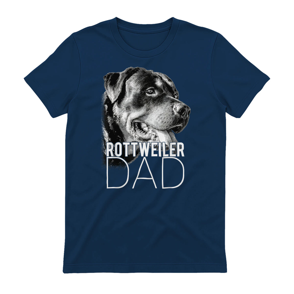Dog Dad Rottweiler – Chiens Papa in Navy - back view