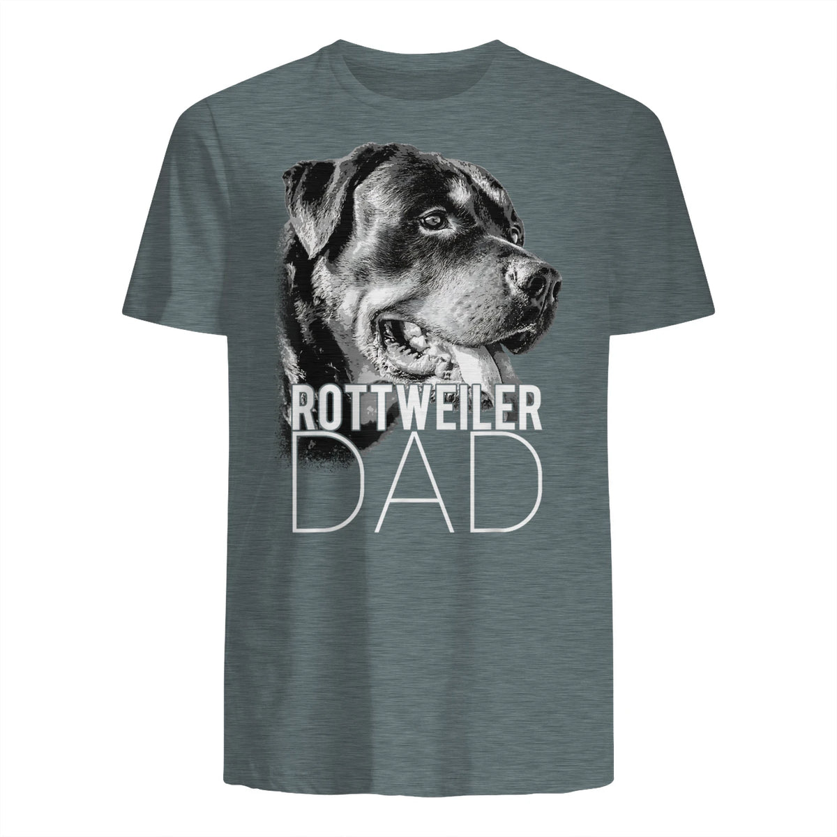 Dog Dad Rottweiler – Chiens Papa in Dark Heather - back view