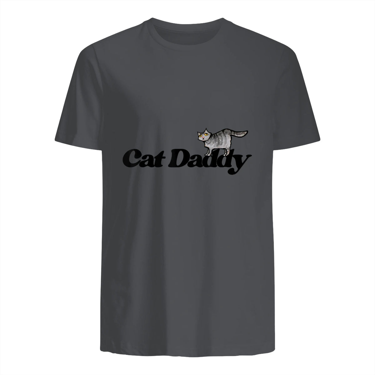 Chat Daddy drôle chat papa drôle chat papa humour fête des pères père in Charcoal - back view