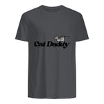 Chat Daddy drôle chat papa drôle chat papa humour fête des pères père in Charcoal - back view