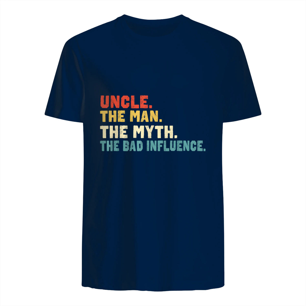 Retro Uncle the Man the Myth the Bad Influence in Navy - back view