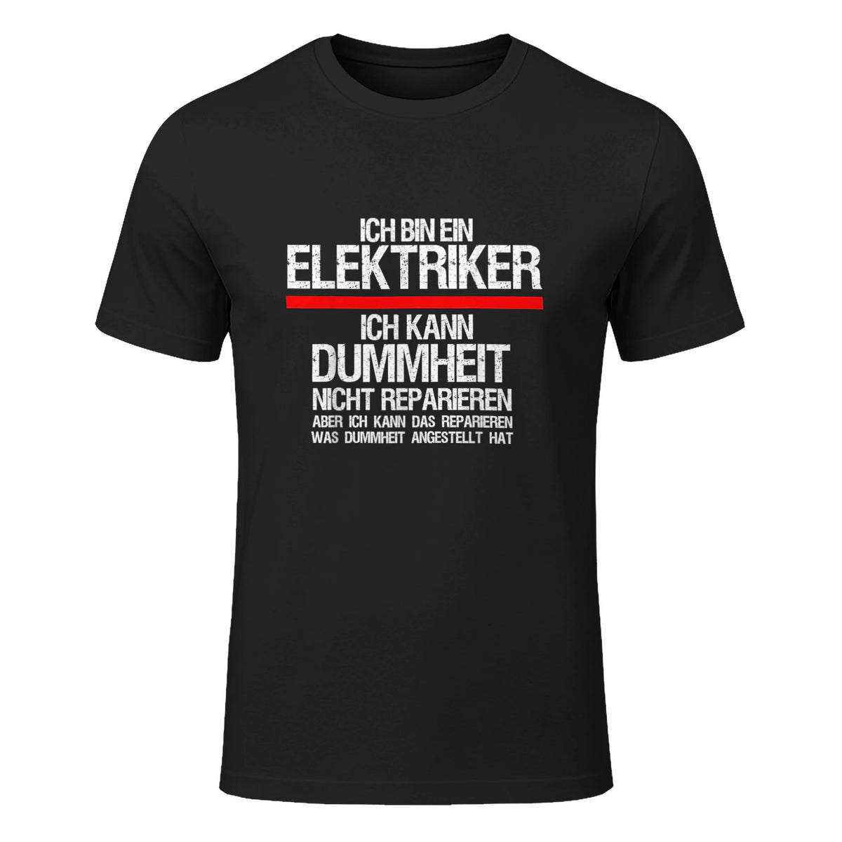 Elektriker Fun Geschenkidee - Herren Schwarz S - Kurzarm - Casual Funny Slogan Electrician in Black - front view