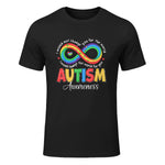 Autism Awareness Infinity Symbol Accept Understand Love in Black - front view