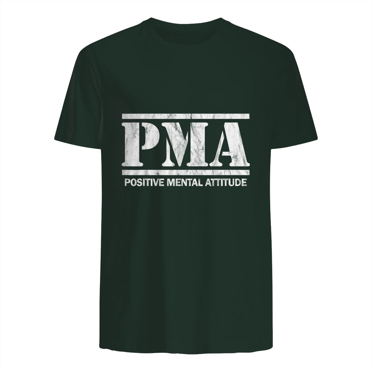 Attitude mentale positive. PMA in Forest Green - back view