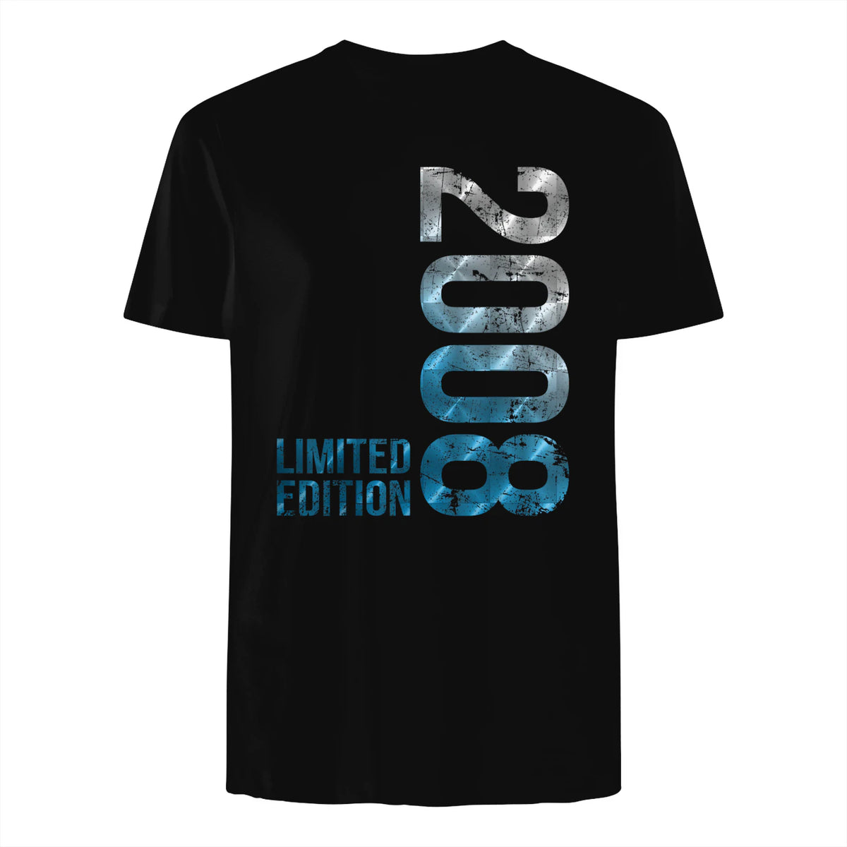 Vintage Eighteenth Birthday Gift T-Shirt in Black - back view