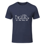 Un Deux Trois Cat, Cute & Funny Kittens, Gift For Cat Lovers T-Shirt in Heather Navy - front view