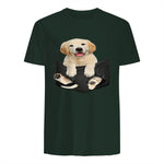 Cadeaux pour les amoureux des chiens Golden in Pocket in Forest Green - back view