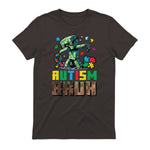 Autism Bruh Dab ASD Awareness Gamer Boys Kids Youth in Dark Chocolate - back view