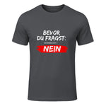 GIGATEMP Herren Männer Sprüche Lustig Witzig Schwarz Halbarm Klein EU XS Regulär Casual Funny Slogan Vat in Charcoal - front view