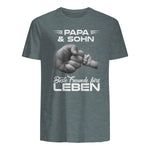 Papa & Sohn Beste Freunde Fürs Leben Vatertag Partnerlook in Dark Heather - back view