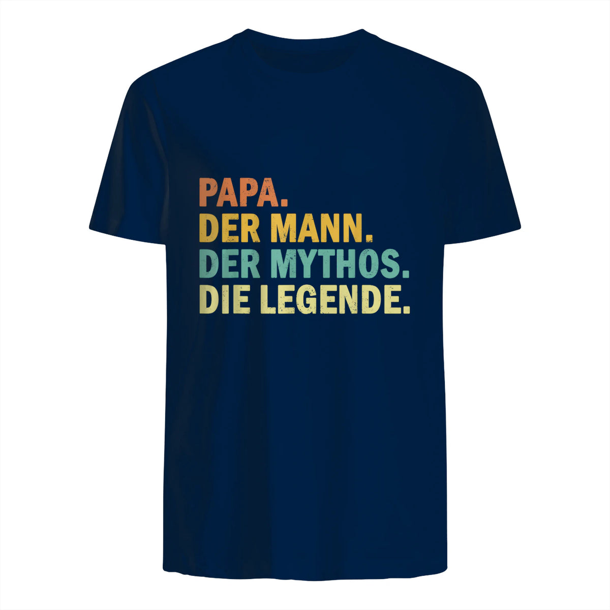 Geschenke für Väter Papa Der Mann Der Mythos Die Legende Classic Fit Novelty Short-sleeve Schwarz S Vate in Navy - back view