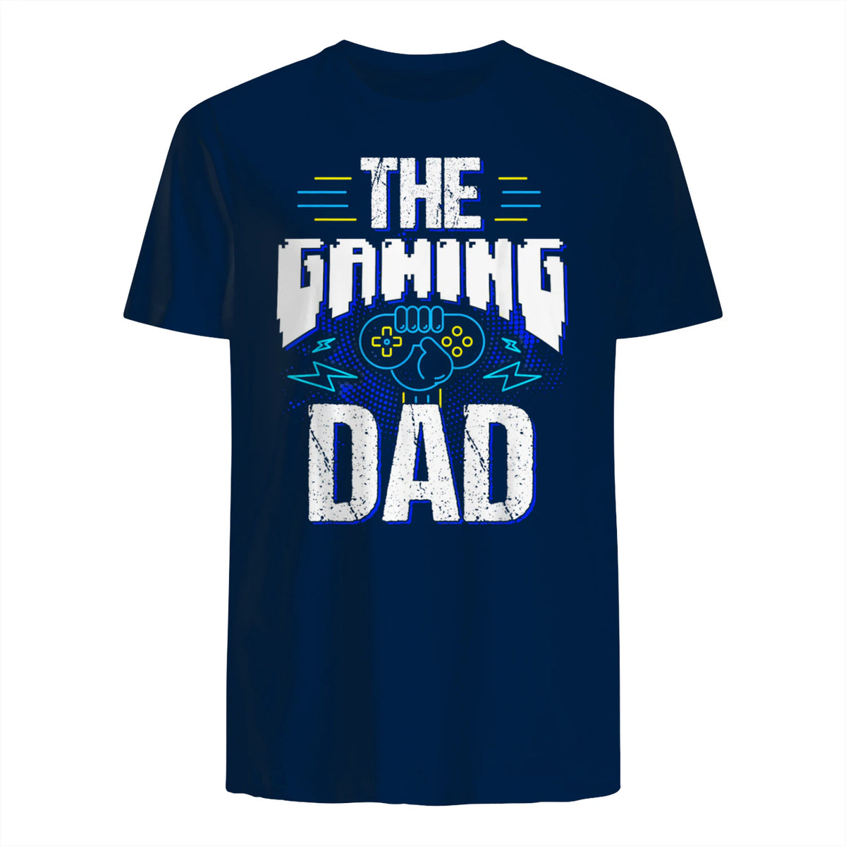 Gamer Zocker Games Pc - Best Gaming Dad Ever T-Shirt in Navy - back view