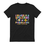 I Believe in A Spectrum of Possibilities Autism Awareness in Black - back view