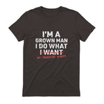 I Do What My Daughter Wants Dad T-Shirt in Dark Chocolate - back view
