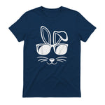 Bunny Face With Sunglasses Men Boys Kids Easter Day in Navy - back view