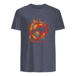 Thundercats Flare Circle Logo T-Shirt in Heather Navy - back view