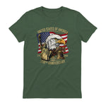 Anniversary Eagle Liberty Bell T-Shirt in Military Green - back view