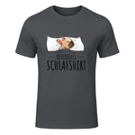 Süße Französische Bulldoggen Geschenke Offizielles Schlafshirt Schlafanzug Französische Bulldogge , Weiß, S, Kurz in Charcoal - front view