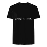 Chemises de soirée rock des années 90 Grunge Is Dead Novelty Saying Funny in Black - back view