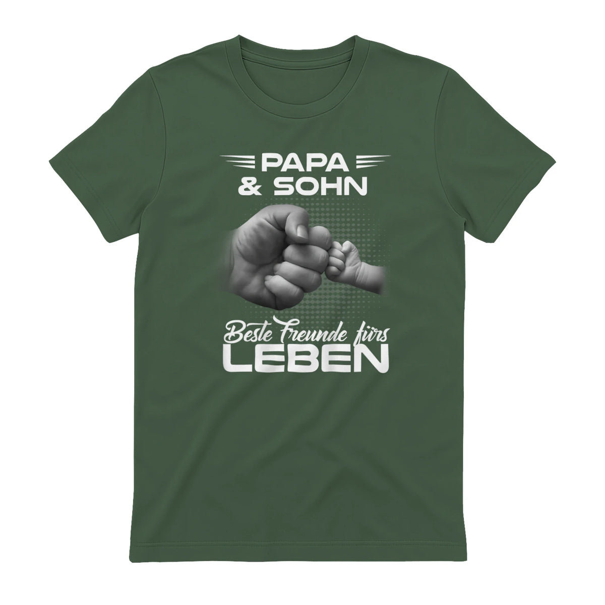 Papa & Sohn Beste Freunde Fürs Leben Vatertag Partnerlook in Military Green - back view