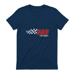 Dad Pit Crew Race Car T-Shirt in Navy - back view