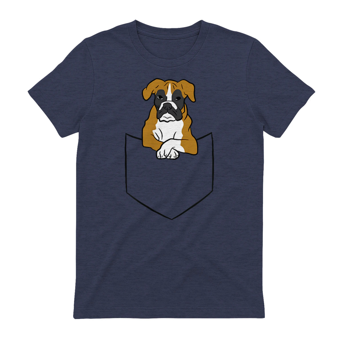 Chien Boxer dans la poche Chien Boxer in Heather Navy - back view