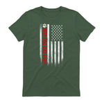 Best Dog Dad Ever American Flag Gift for Best Father in Military Green - back view