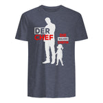 Vater Tochter Partnerlook Vatertag Papa Tochter in Heather Navy - back view
