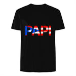 Puerto Rico Flag Father's Day Patriotic Puerto Rican Pride in Black - back view