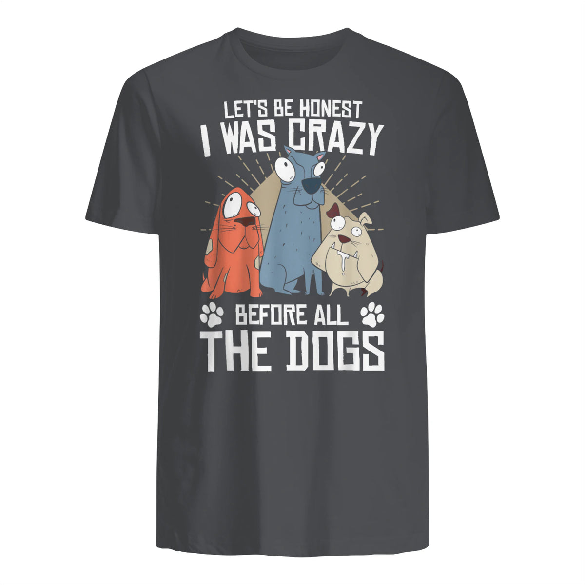 Design sur le thème des chiens pour les amoureux des chiots et les toiletteurs de chiens in Charcoal - back view
