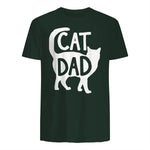 Best Cat Dad Fathers Day Men Kitty Daddy Papa Christmas Meow in Forest Green - back view