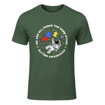 Autism We are All Under The Same Stars Space Astronaut in Military Green - front view