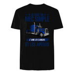 Camion et Routier, mec Simple, Chauffeur Poids Lourds in Black - back view