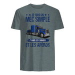 Camion et Routier, mec Simple, Chauffeur Poids Lourds in Dark Heather - back view
