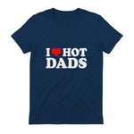 I Love I Heart Hot Dads Shirt in Navy - back view