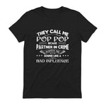 Funny Pop Pop Dad Shirt Valentine Fathers Day Christmas in Black - back view