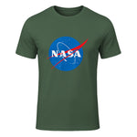 NASA Meatball Official Logo T-Shirt in Military Green - front view